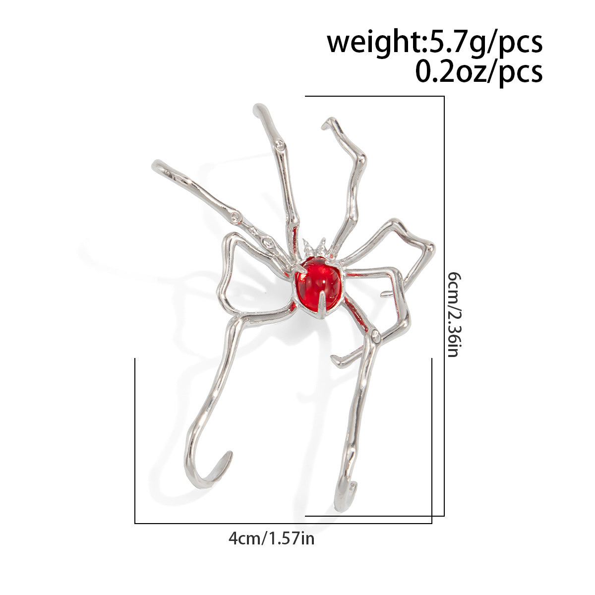Planderful Spider Earbone Contour Stud Earrings For Women Bold Halloween Statement Vienna Verve