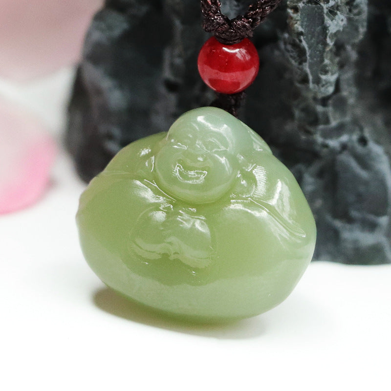 Maitreya Buddha Jade Jewelry Pendant crafted from Hotan Jade