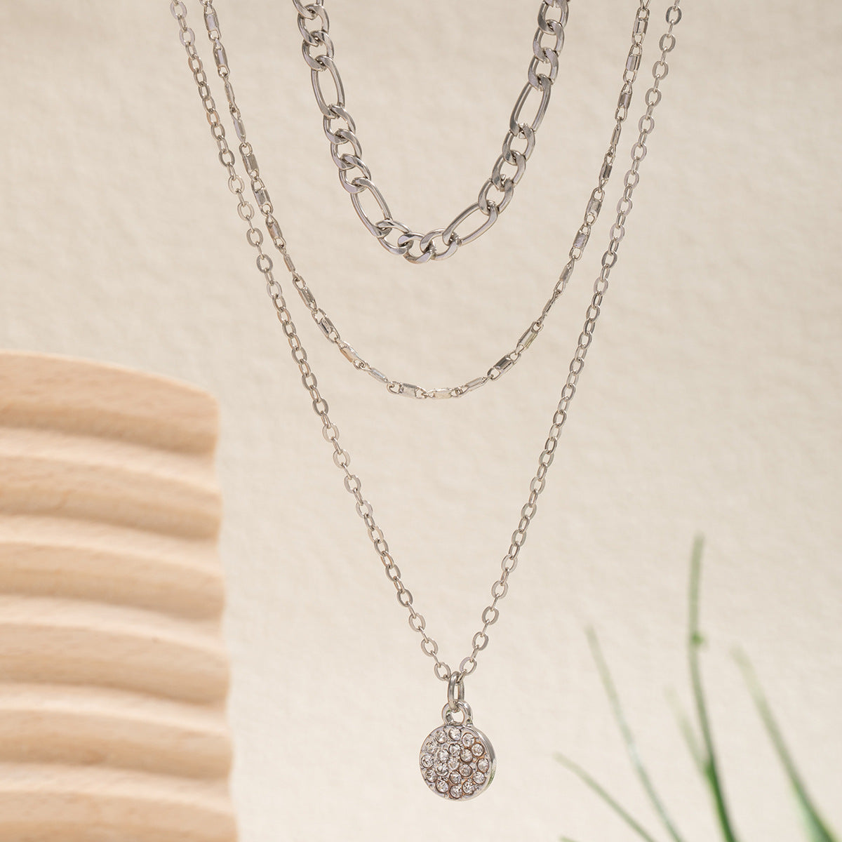 European and American Cross-border Classic Rhinestone Pendant Necklace with Imitation Pearls and Tassels