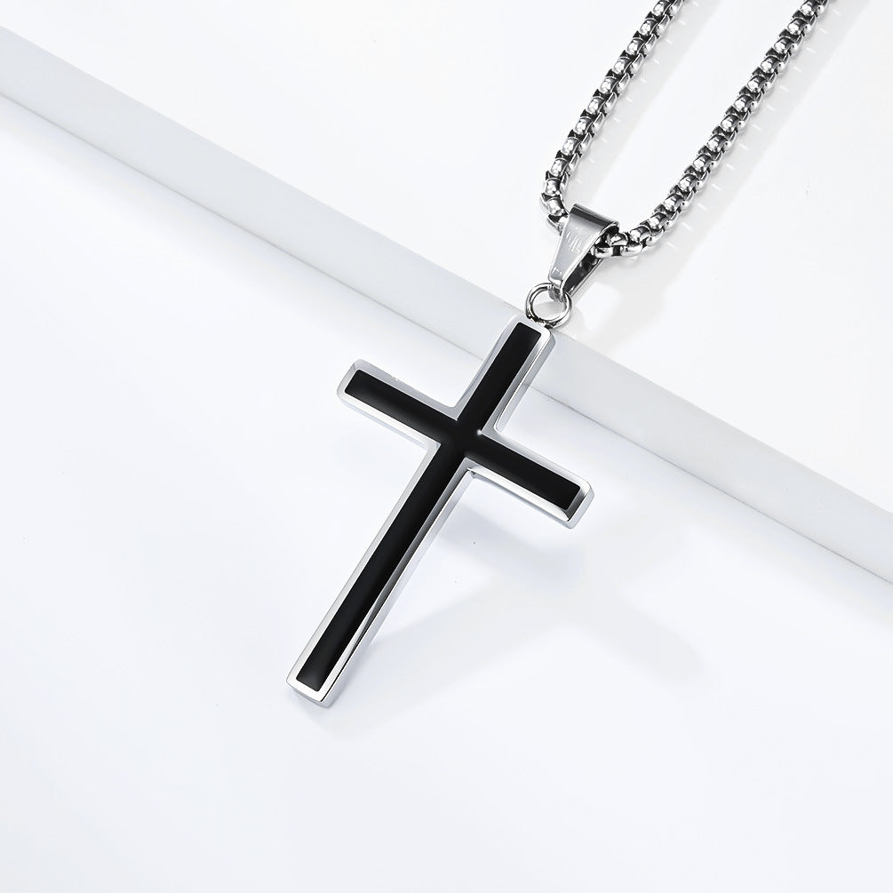 Cross Necklace Unisex Titanium Steel Pendant Planderful Collection Everyday Genie Fade Resistant Durable