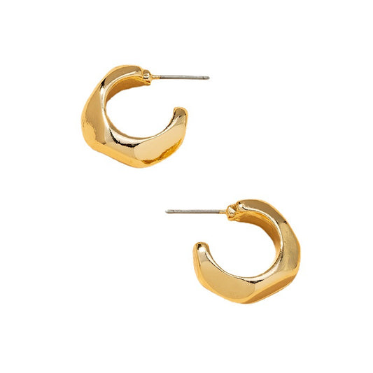 Metallic C-Shaped Cut Earrings - Vienna Verve Collection