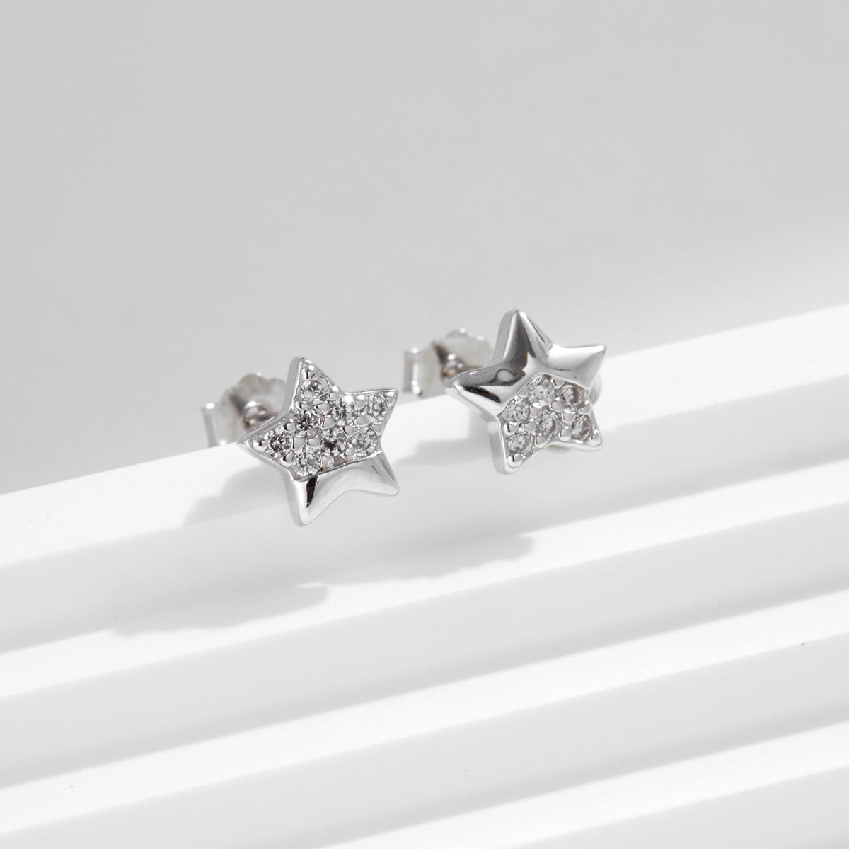 925 Sterling Silver Star Stud Earrings
