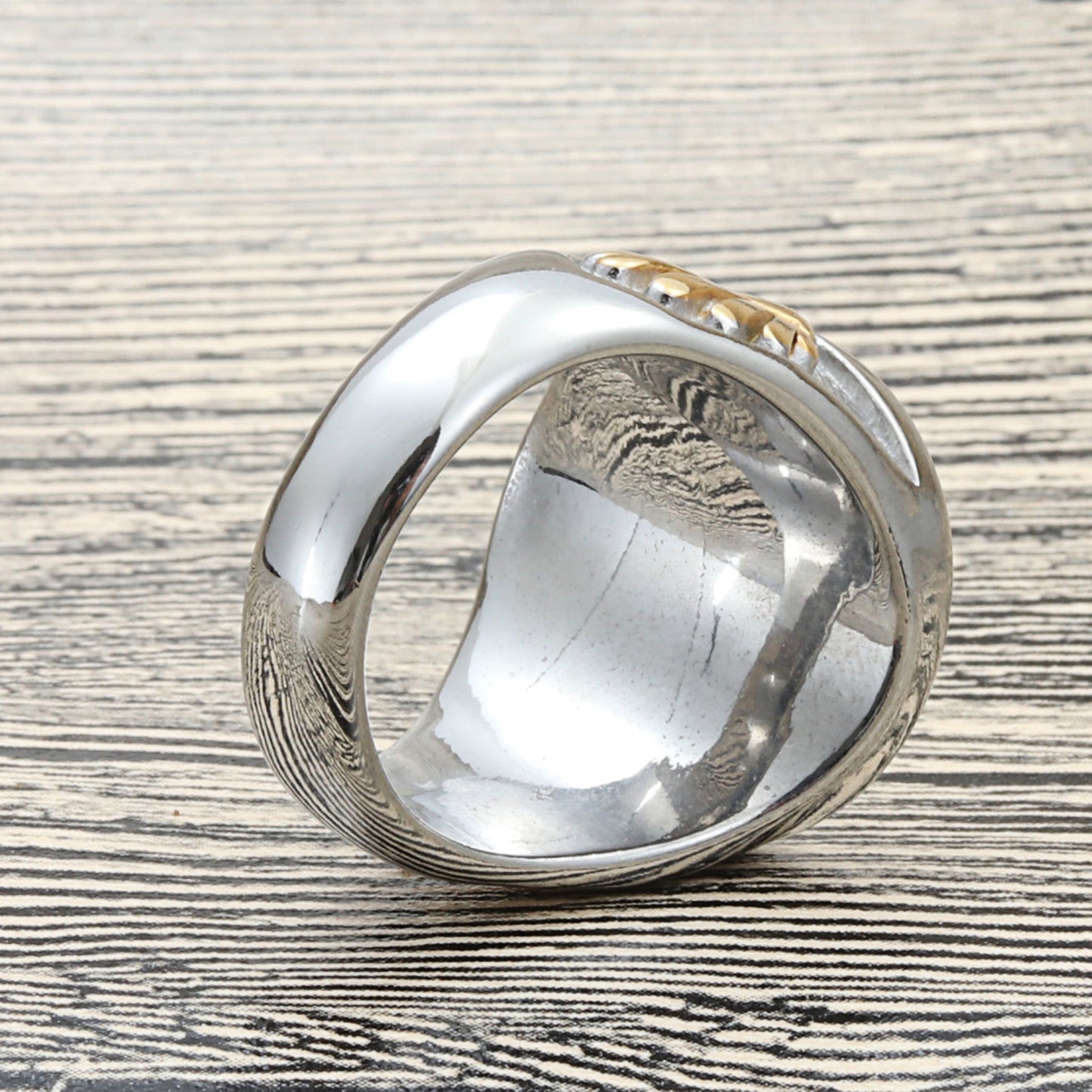 Retro Punk Titanium Steel Masonic Ring for Men - Trendy Gold Stainless Steel G Ring