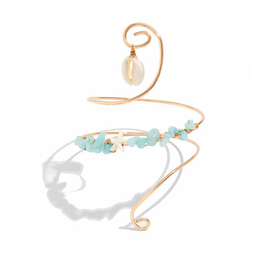 Planderful Vienna Verve Bracelet – Irregular Gravel Design with Metal Thread