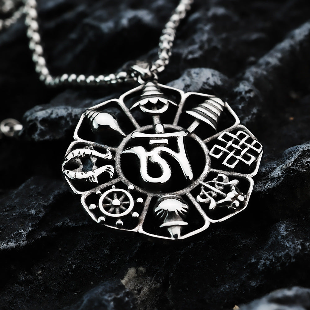 European And American Retro Stainless Steel Men's Pendant Necklace