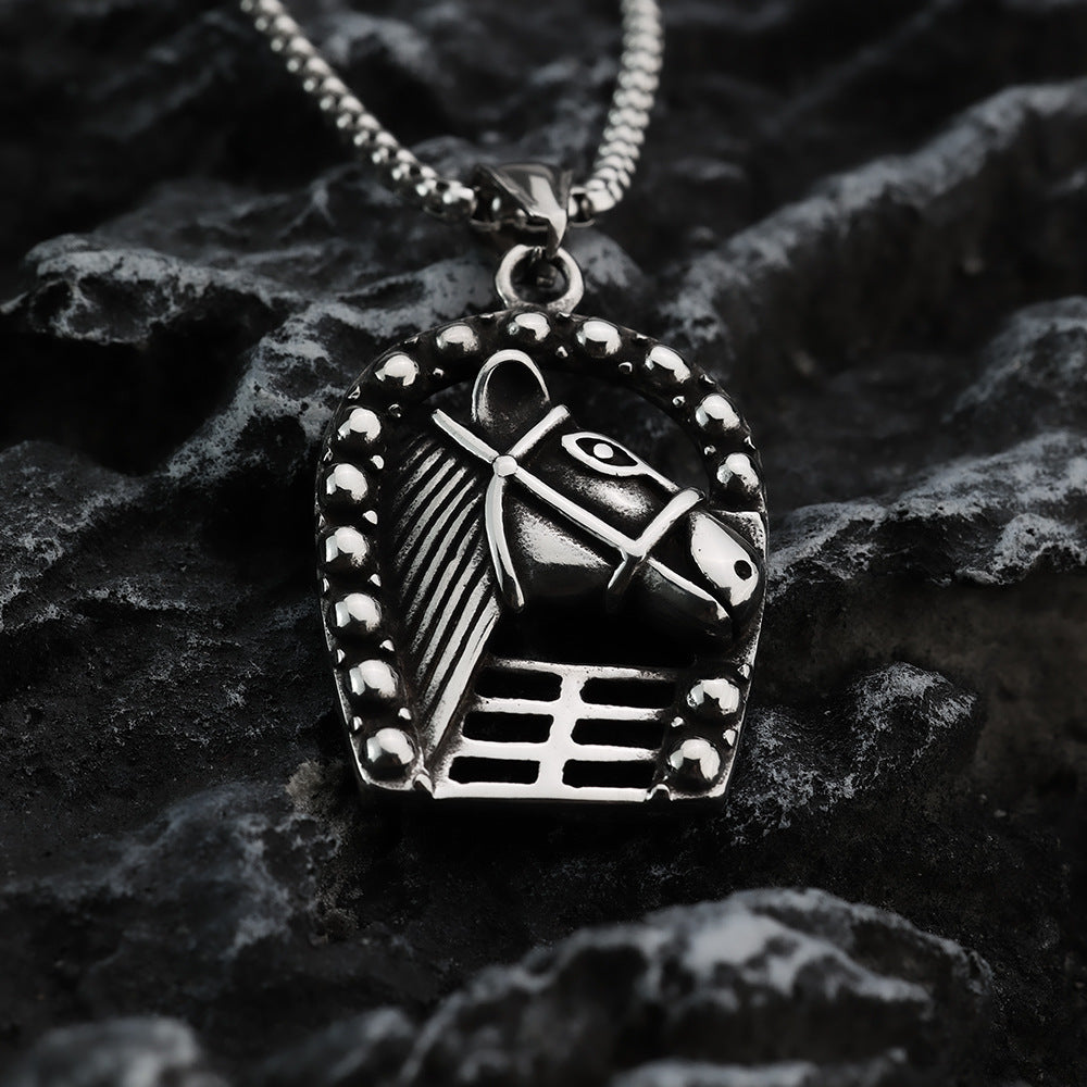 European And American Retro Stainless Steel Men's Pendant Necklace