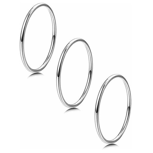 Planderful Everyday Genie Unisex 1mm Inner Outer Arc Thin Ring Minimalist Jewelry For All