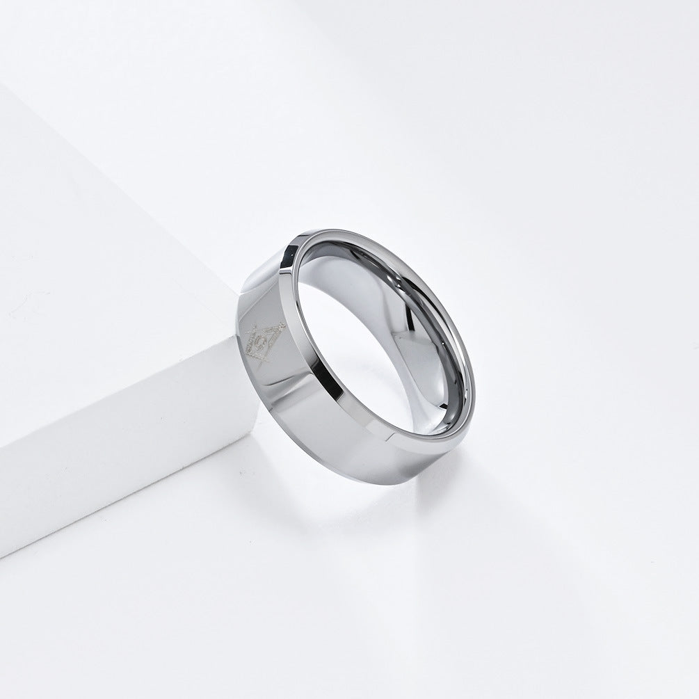 Europe and the United States Hot-Selling Masonic Tungsten Steel Ring for Men