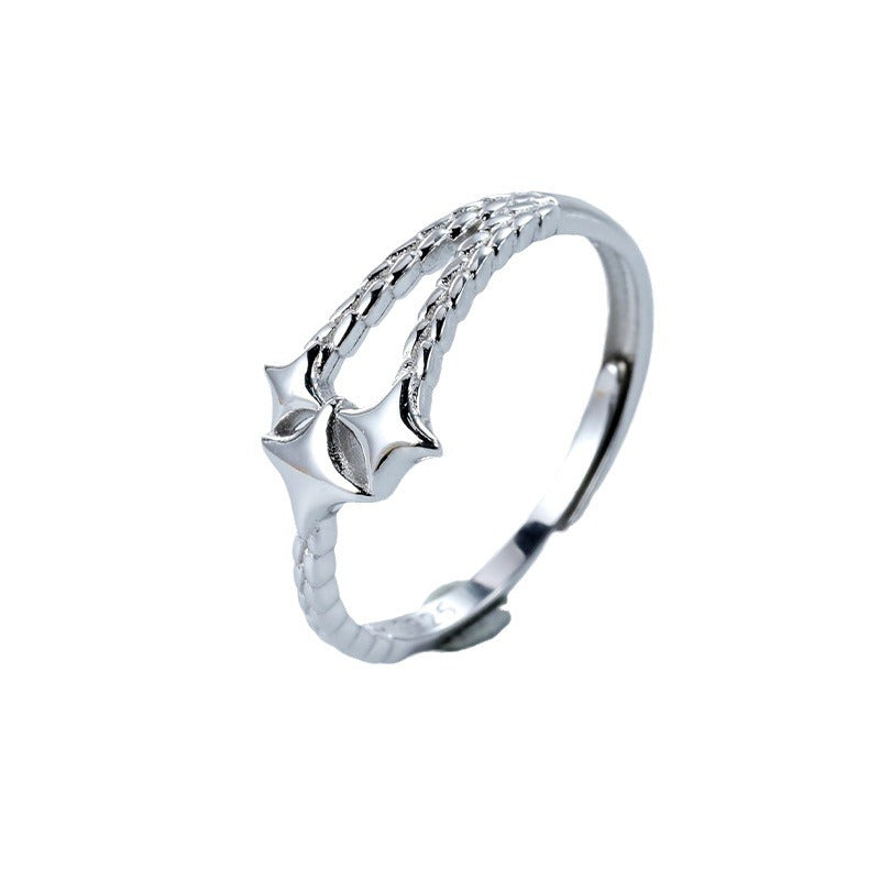 S925 Sterling Silver Meteor Ring — Adjustable