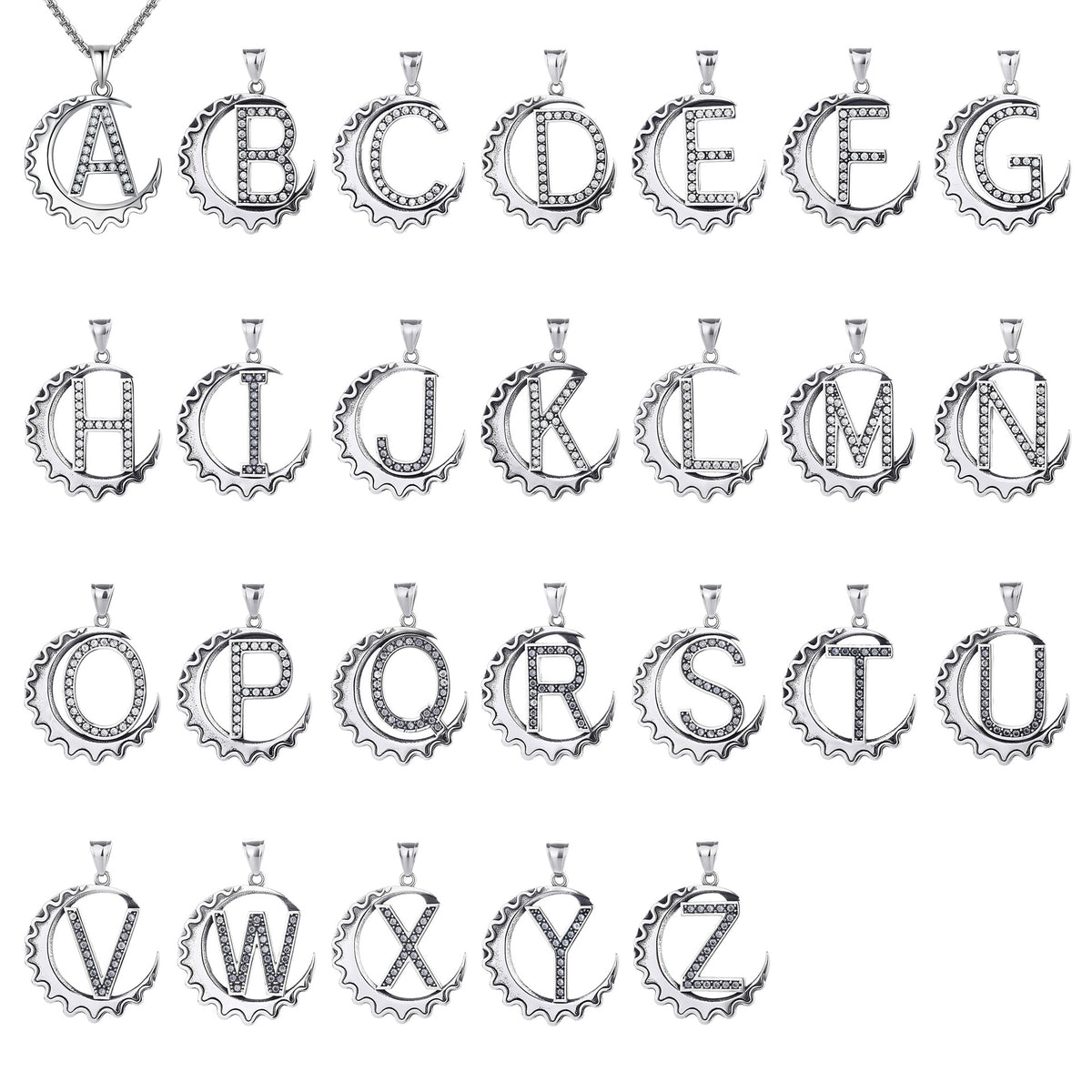 Letter Diy Stainless Steel Pendant Necklace