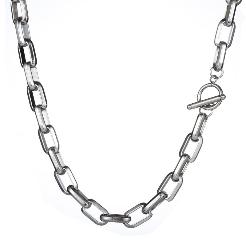 Planderful Jewelry Stainless Steel Cuban Link Necklace For Men Thick Chain Hip Hop Style Designed For Everyday Wear
