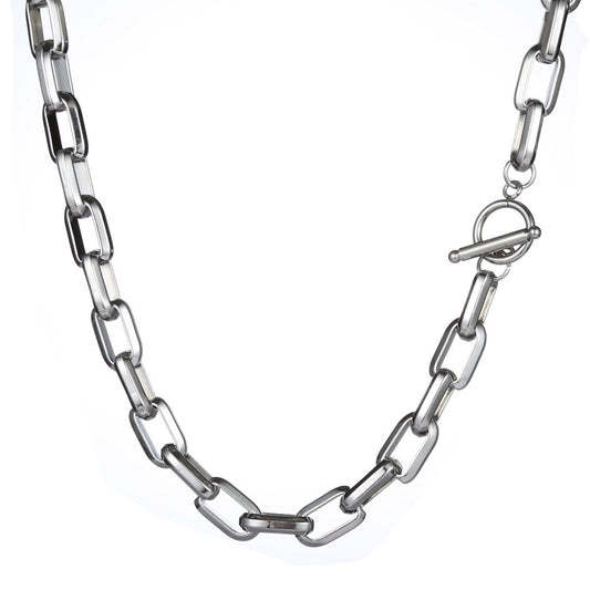 Planderful Jewelry Stainless Steel Cuban Link Necklace For Men Thick Chain Hip Hop Style Designed For Everyday Wear