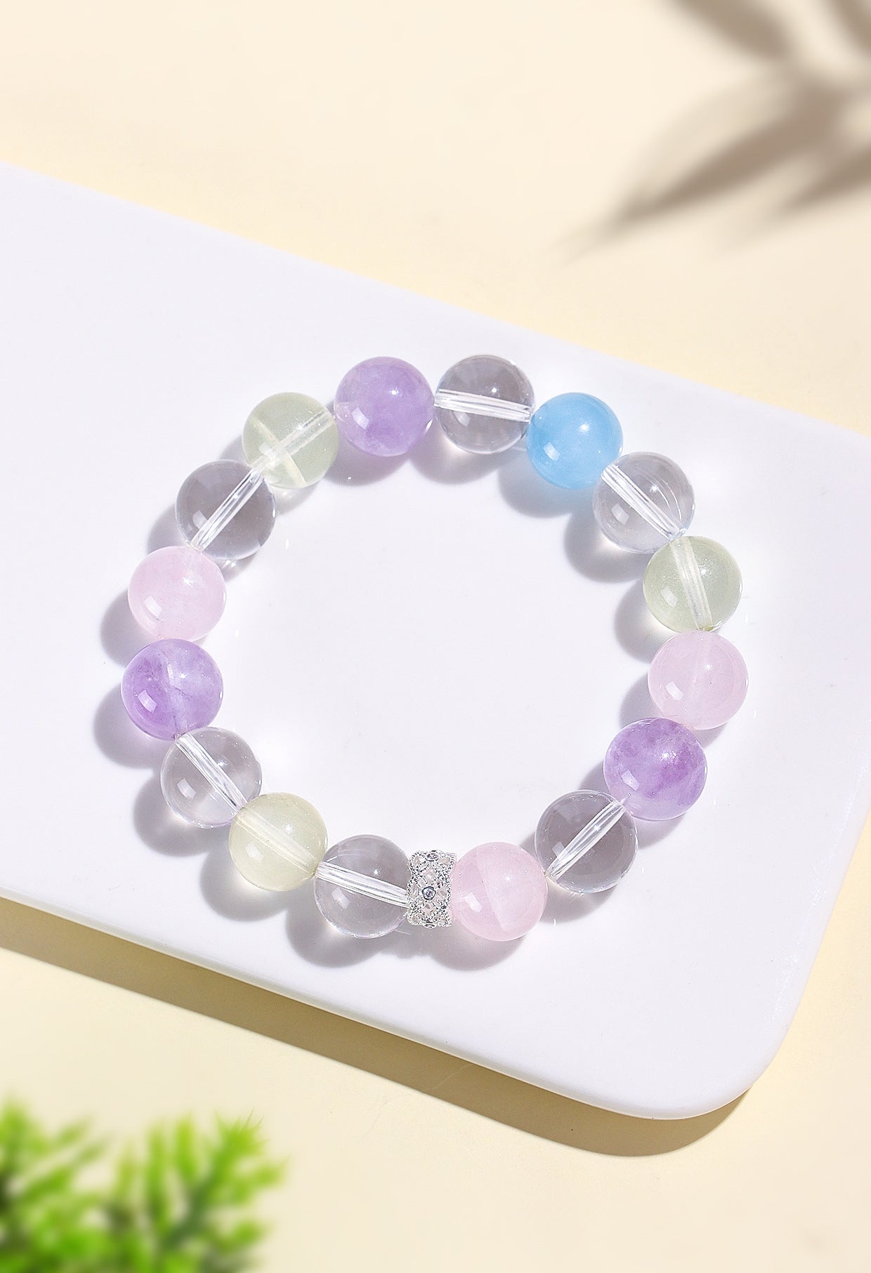 Planderful Fortune's Favor Bracelet – Elegant Lavender Amethyst and Aquamarine Design