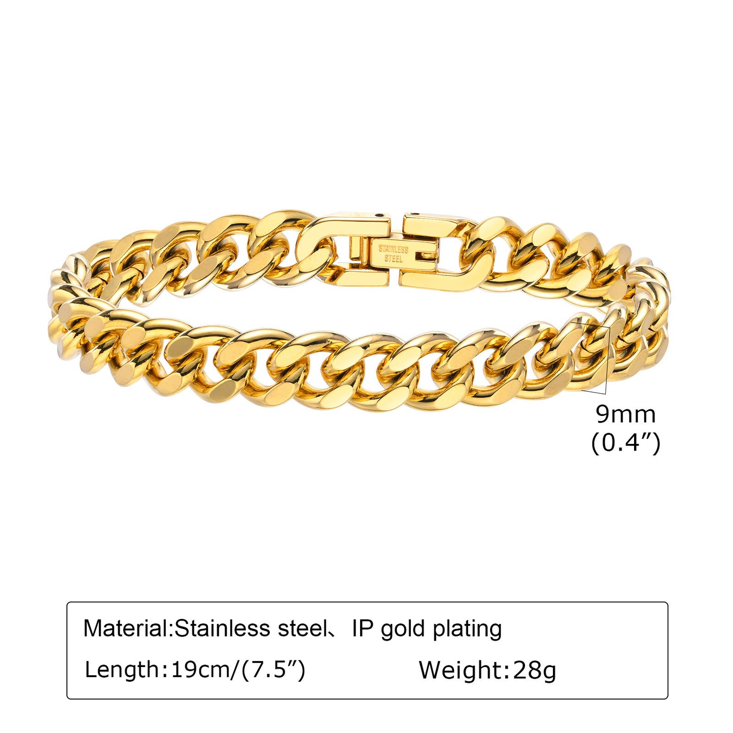Titanium Steel Jewelry Stainless Steel Cuban Chain for Men