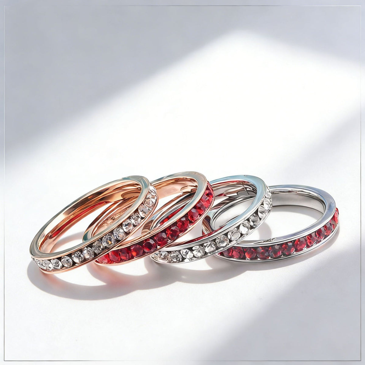 In – Pavé Zircon Women's Ring – Titanium