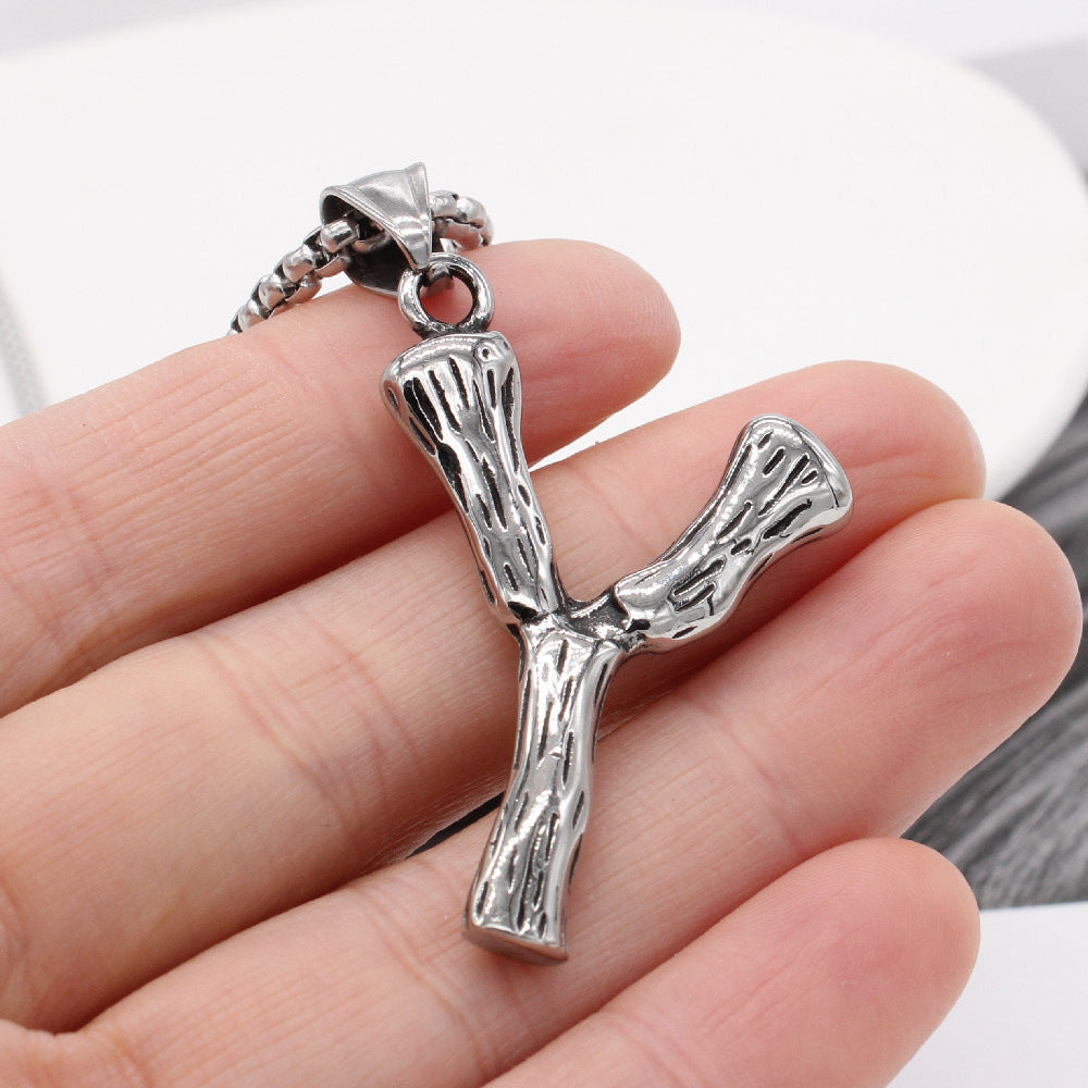 Titanium Steel Y Pendant For Men And Women Unisex Retro Letter Necklace By Planderful Everyday Genie Protection