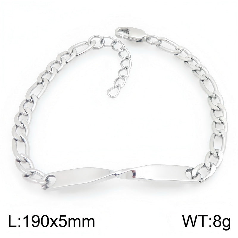 Cold Style Adjustable Extension Chain Bracelet Mobius Twist Long Curved Bar Nk Chain
