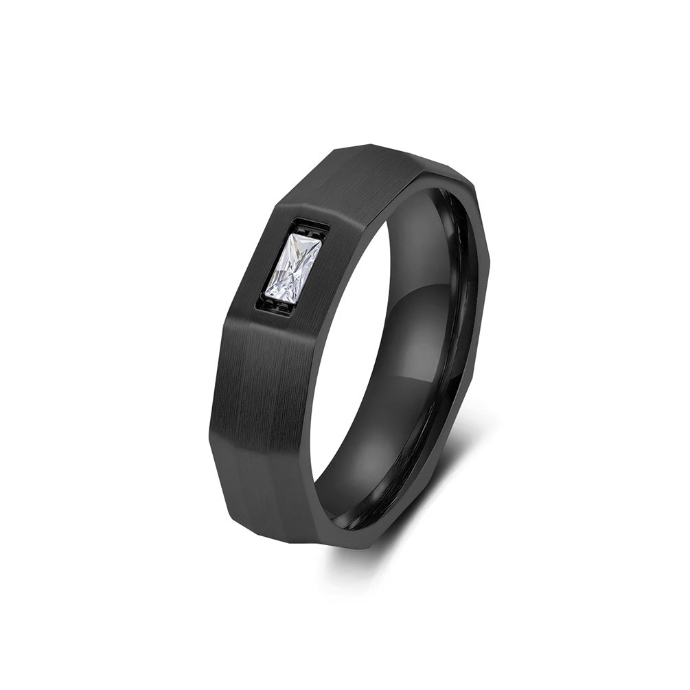 Geometric Stainless Steel Ring
