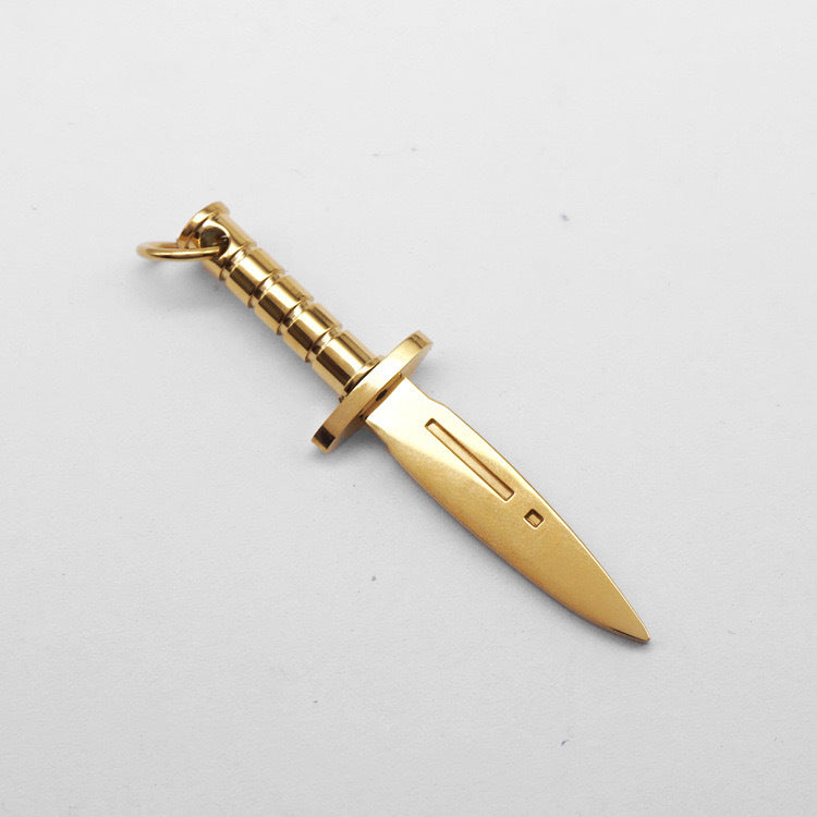 Planderful Dagger Pendant Necklace Stainless Steel Personalized For Men Edgy Punk Retro Jewelry