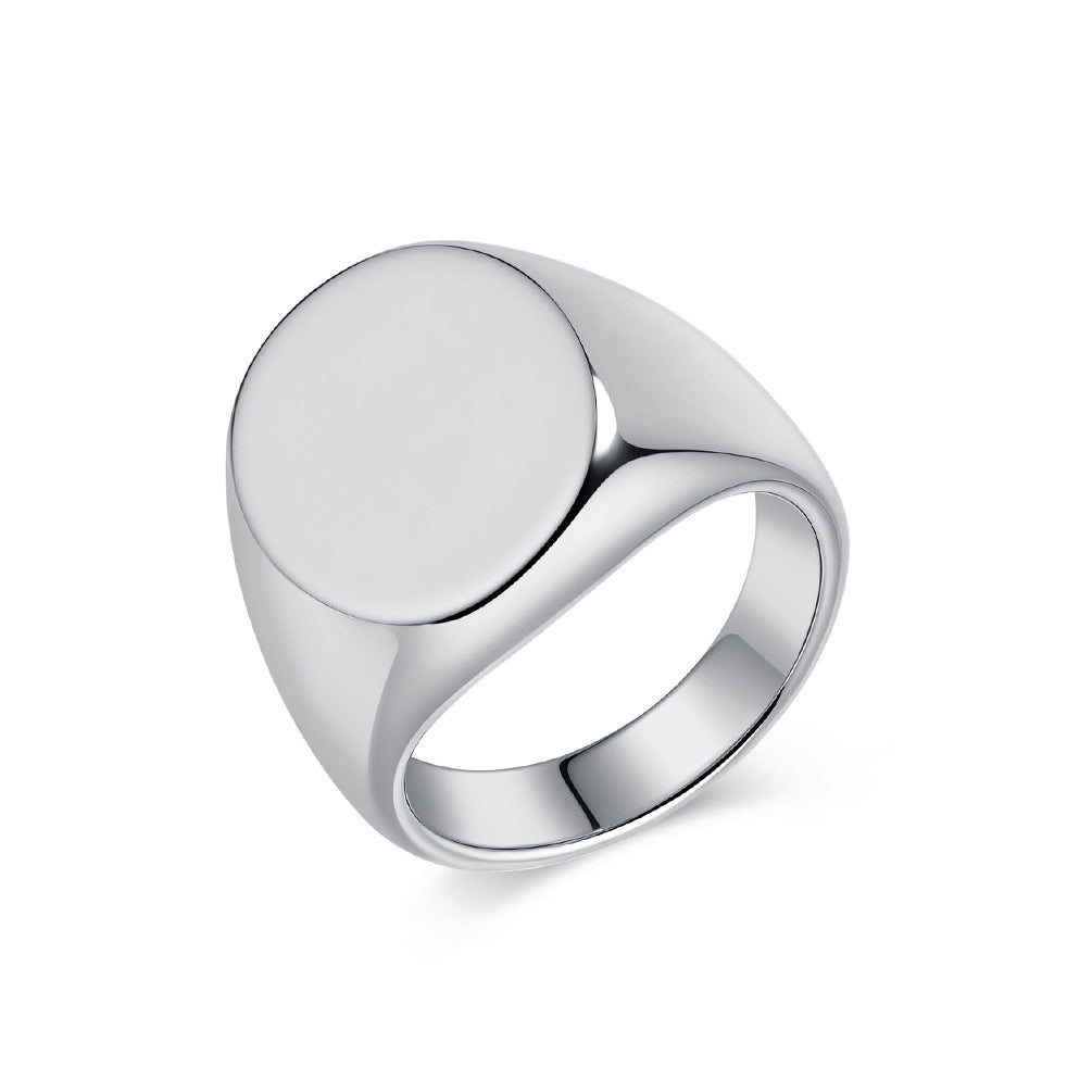 Cross-Border European and American Tungsten Steel Ring for Men