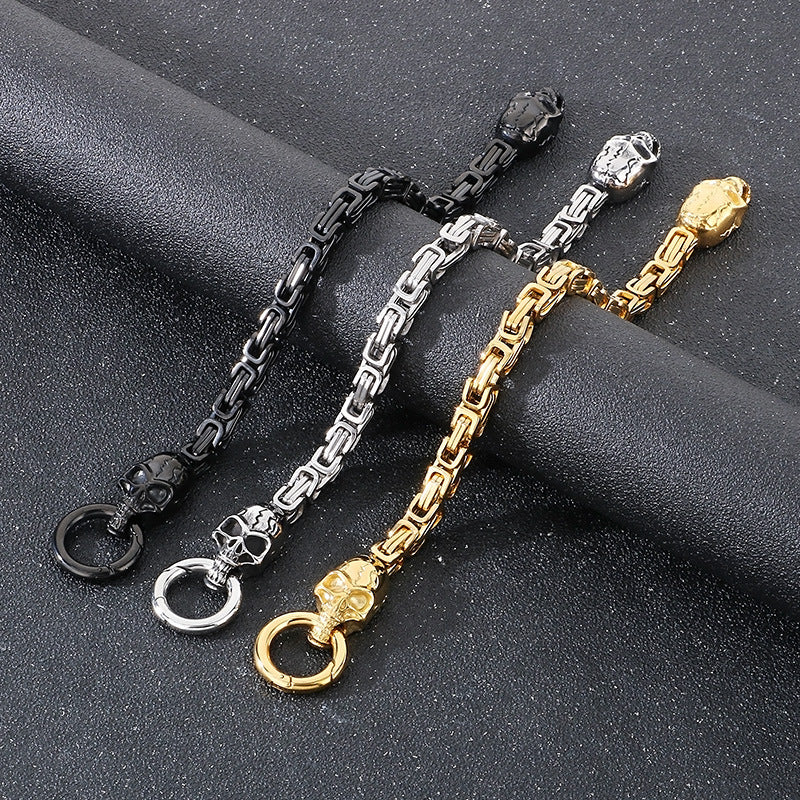 Planderful Personalized Ghost Head Punk Bracelet For Men