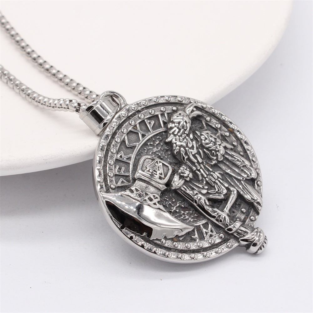 Viking Rune Axe Pendant Titanium Steel Unisex Bold Protection Statement By Planderful For Norse Fans