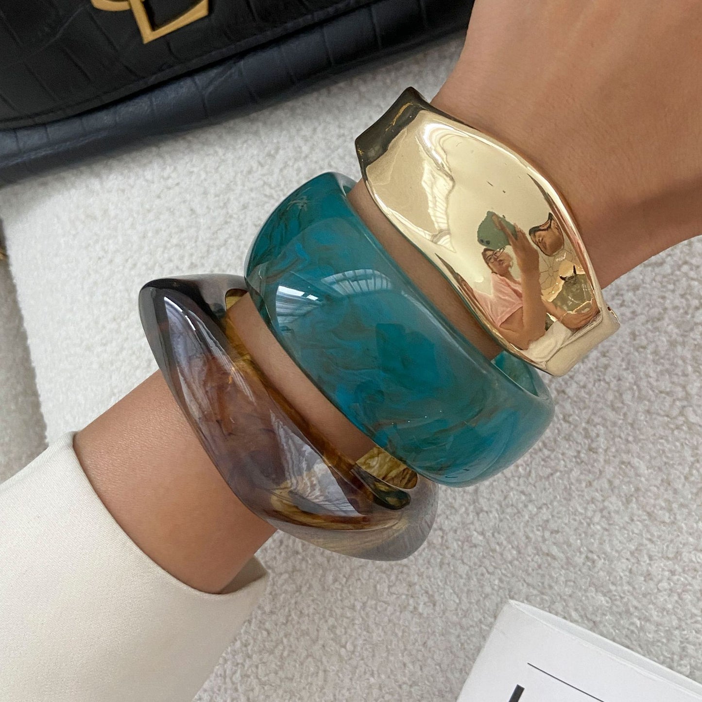 Planderful Metal Alloy Bracelet Vienna Verve Unisex Retro Punk Style With Spring Buckle