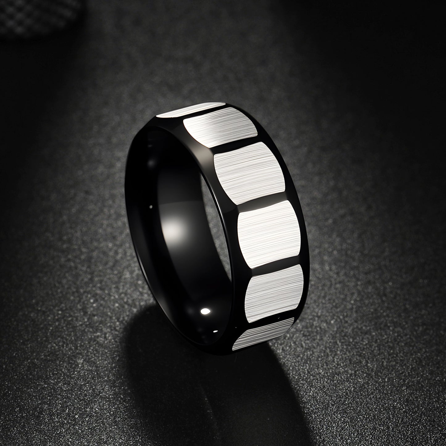 Stainless Steel Ring For Men Unisex Matte Multi Faceted Geometric Design By Planderful Everyday Genie