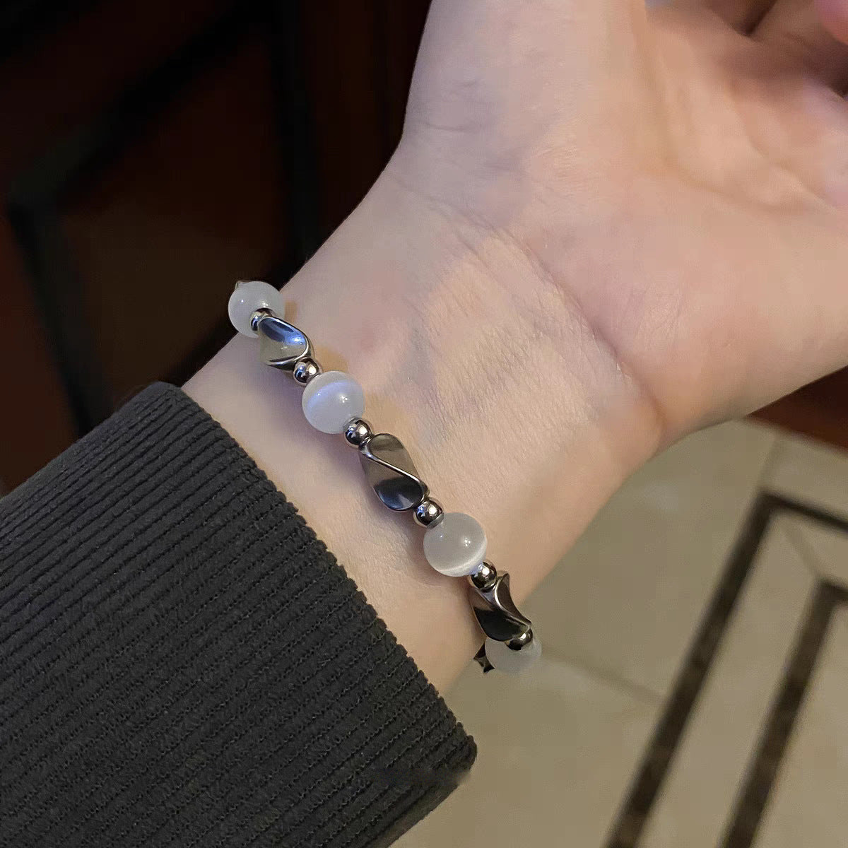 Planderful Jewelry Titanium Stainless Steel Mens Bracelet Fade Resistant Everyday Accessory For Modern Style