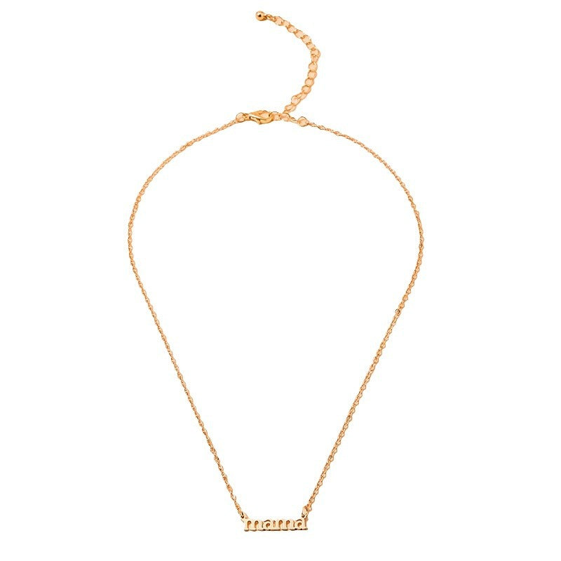 Trendy Mama Letter Pendant Necklace - Vienna Verve Collection