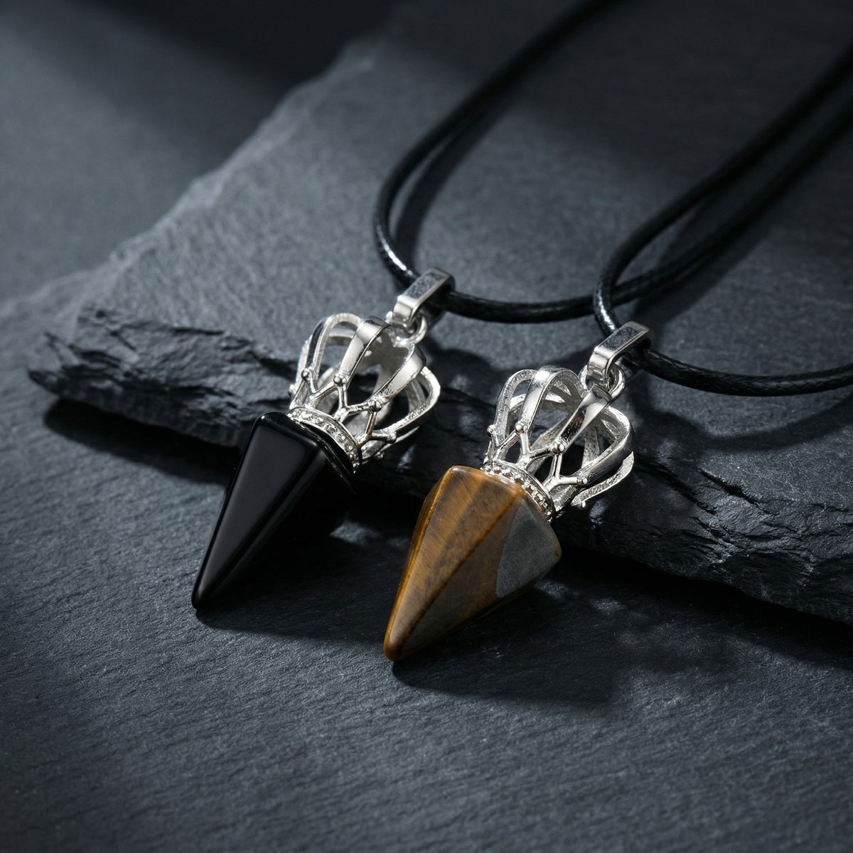 Tiger's Eye Stainless Steel Pendant