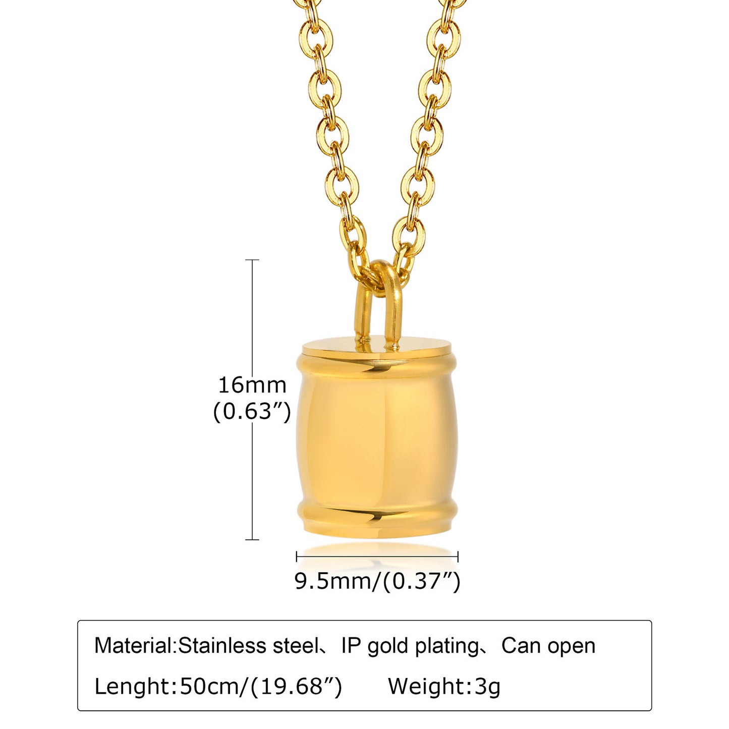 Cross-Border Jewelry Commemorative Pendant Necklace Small Jar Urn