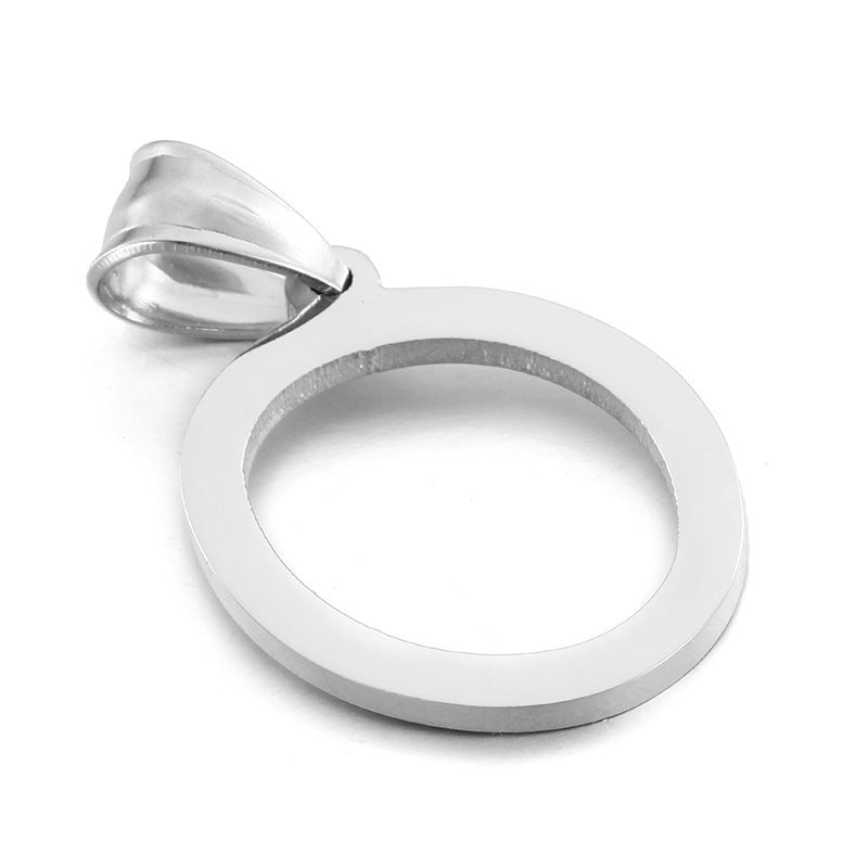 Men's And Women's Letter Pendants, Stainless Steel Glossy 26-Letter Titanium Steel Necklace