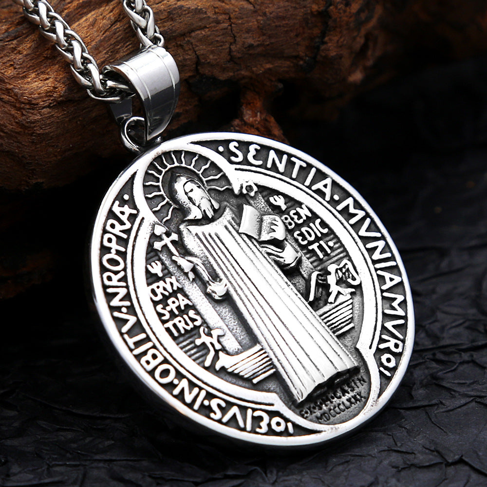 Cross Benedict'S Stainless Steel Men's Pendant Necklace