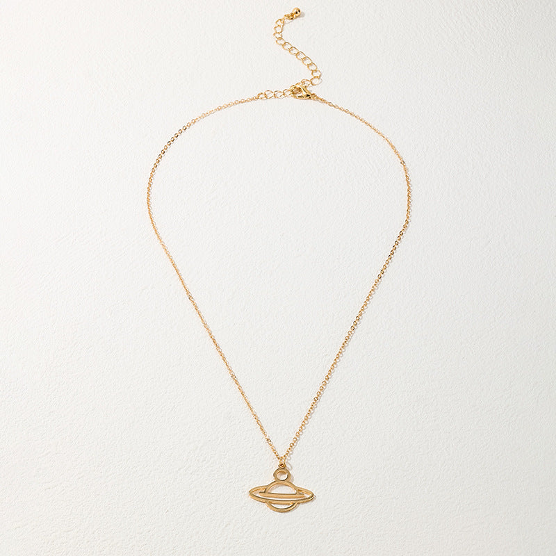 Chic Metal Planet Pendant Necklaces by Planderful - Vienna Verve Collection