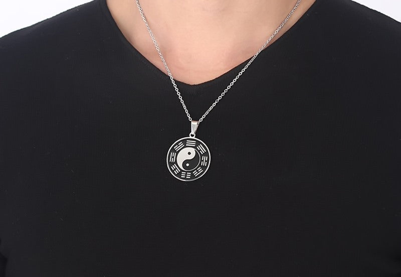 Titanium Steel Jewelry Round Stainless Steel Epoxy Pendant