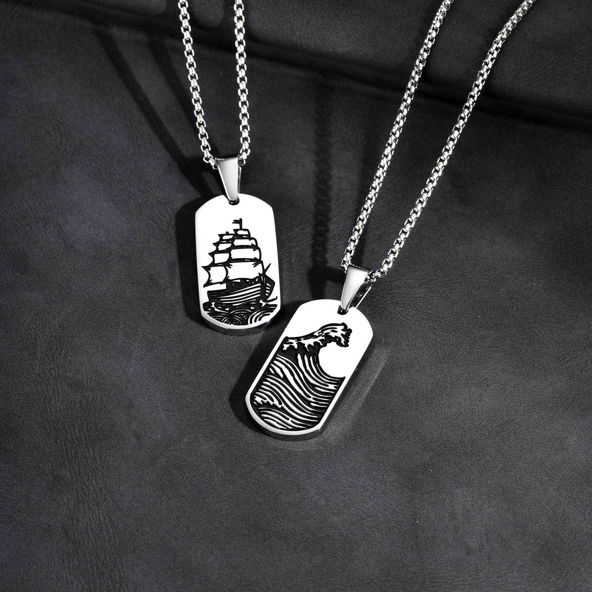 Stainless Steel Pendants — Two Designs, Chain Optional
