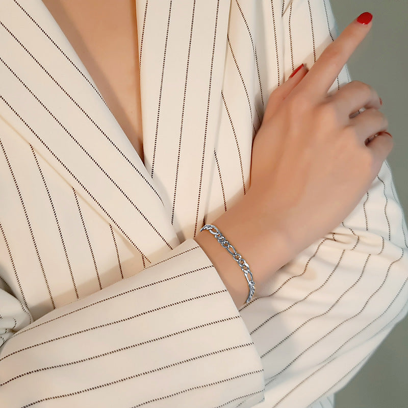 Stainless Steel Three To One NK Chain Titanium Steel Bracelet