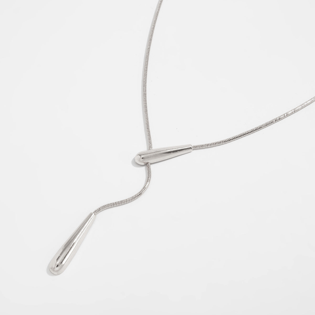 Feng Shui Drop-Shaped Pendant Liquid Irregular Pull Long Necklace