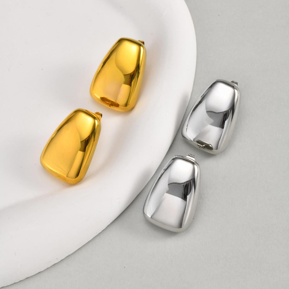 Stainless Steel Geometric Earrings