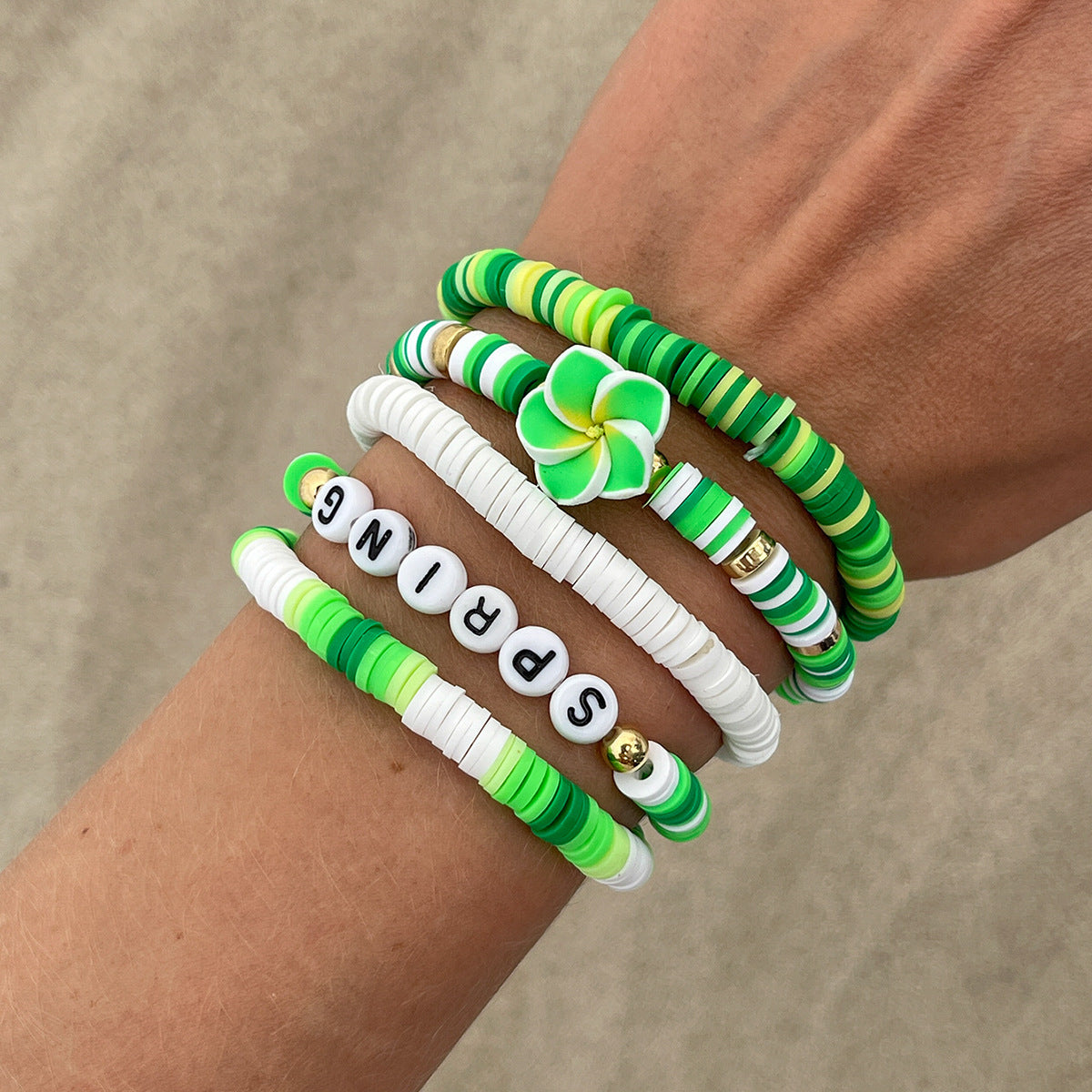 Planderful Vienna Verve Bracelet Set – Bohemian Beaded Flower Design