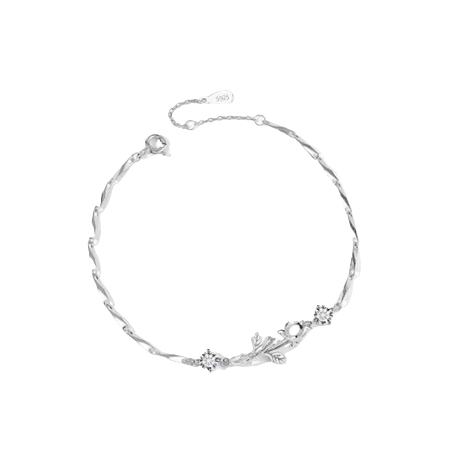 925 Sterling Silver Little Prince Rose Bracelet for Girls