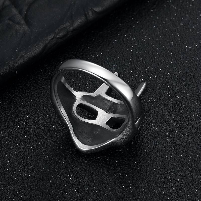 Planderful Spartan Helmet Ring Stainless Steel Retro Gladiator Mens Ring For Everyday Wear