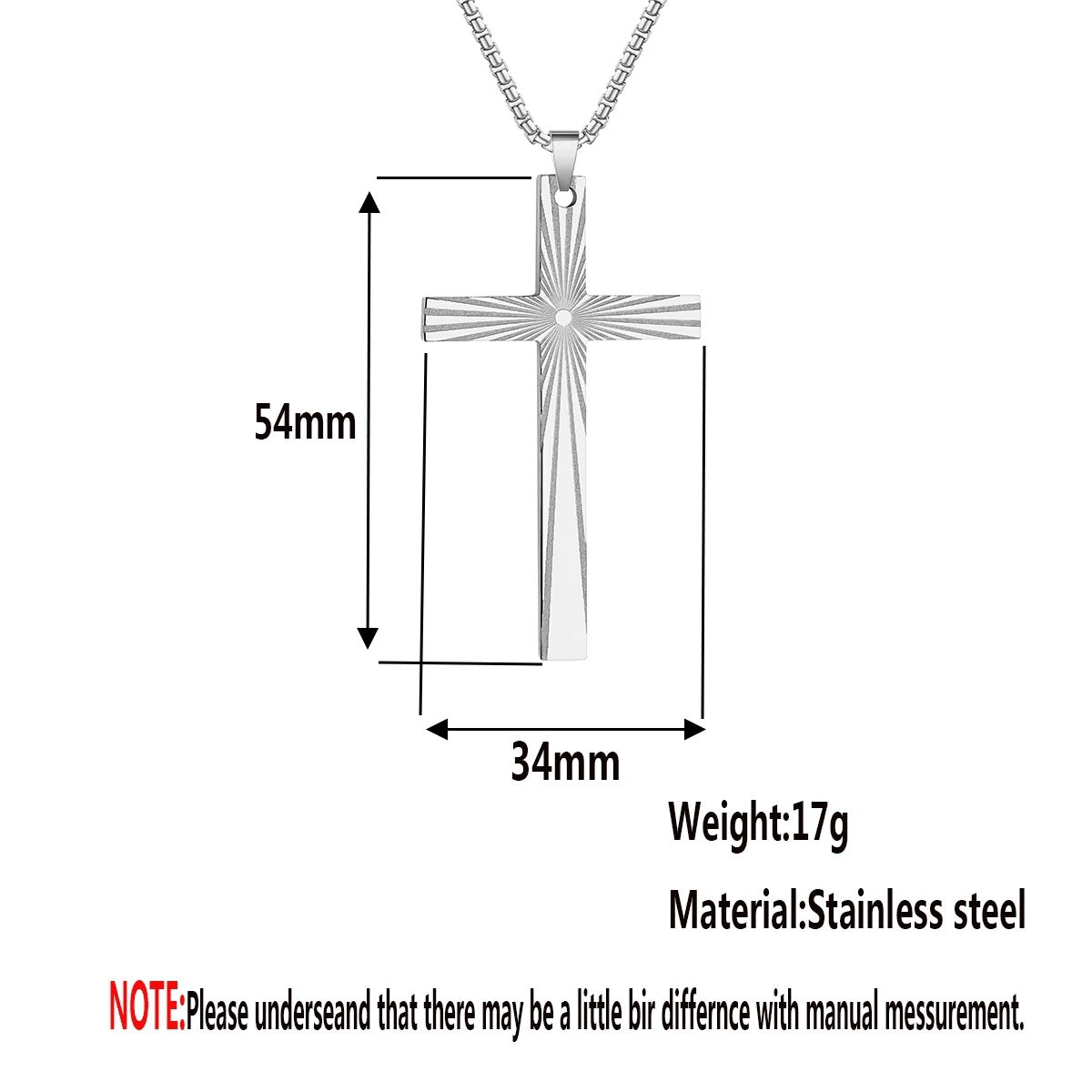 1. Planderful Stainless Steel Cross Necklace For Unisex Hip Hop Style Giftworthy Accessory