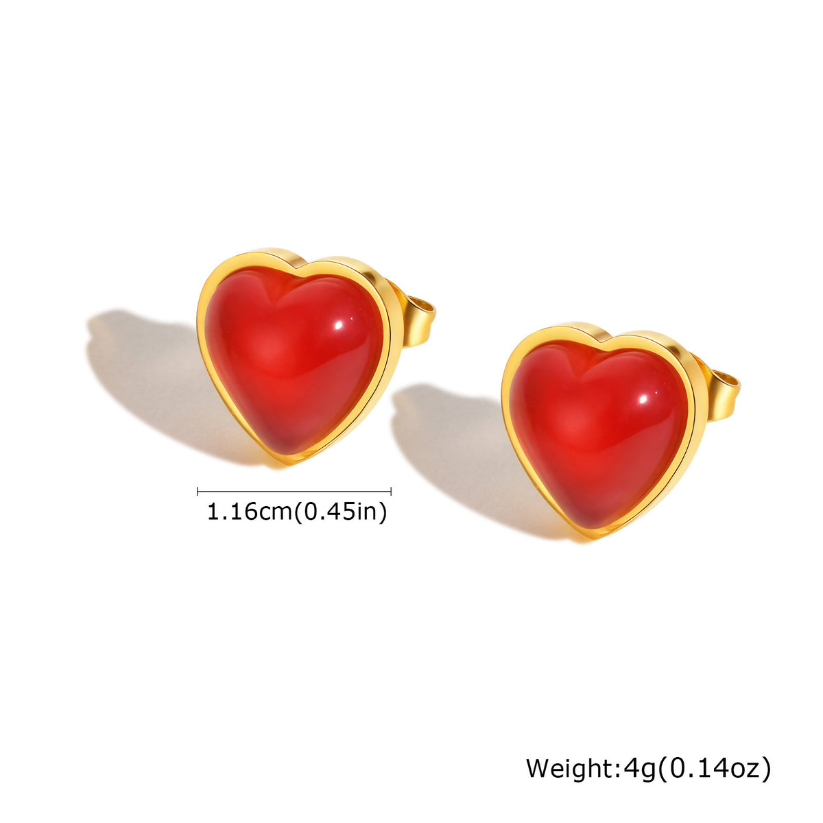 Stainless Steel Heart Vintage Earrings