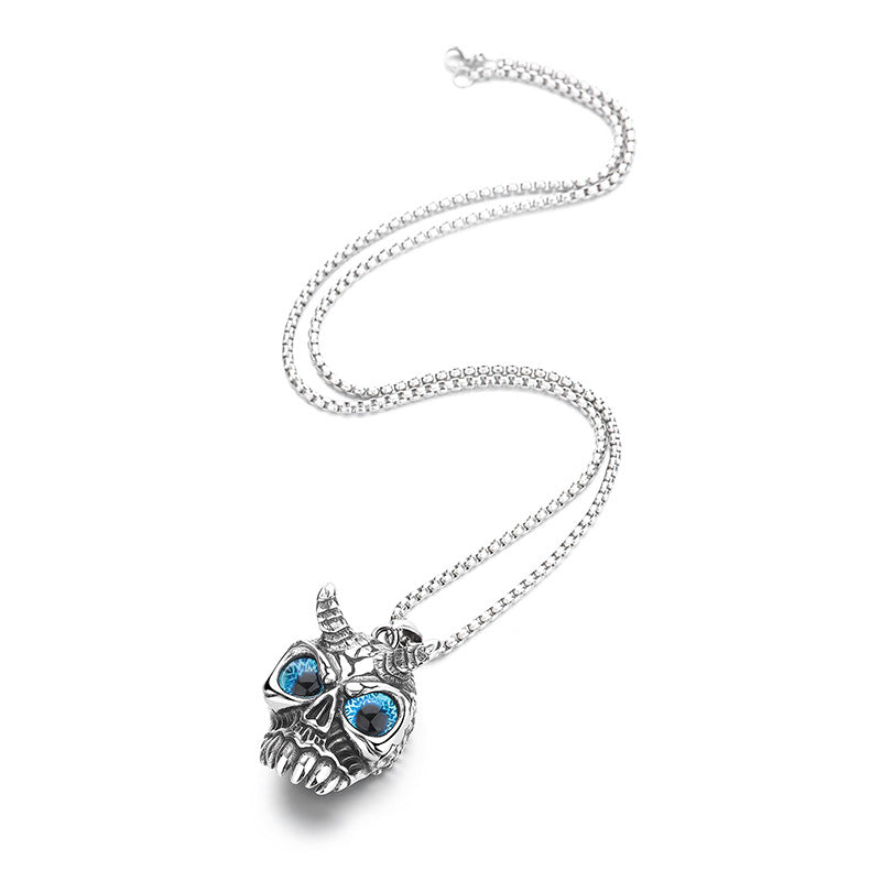 Titanium Steel Necklace – Statement Gothic Skull