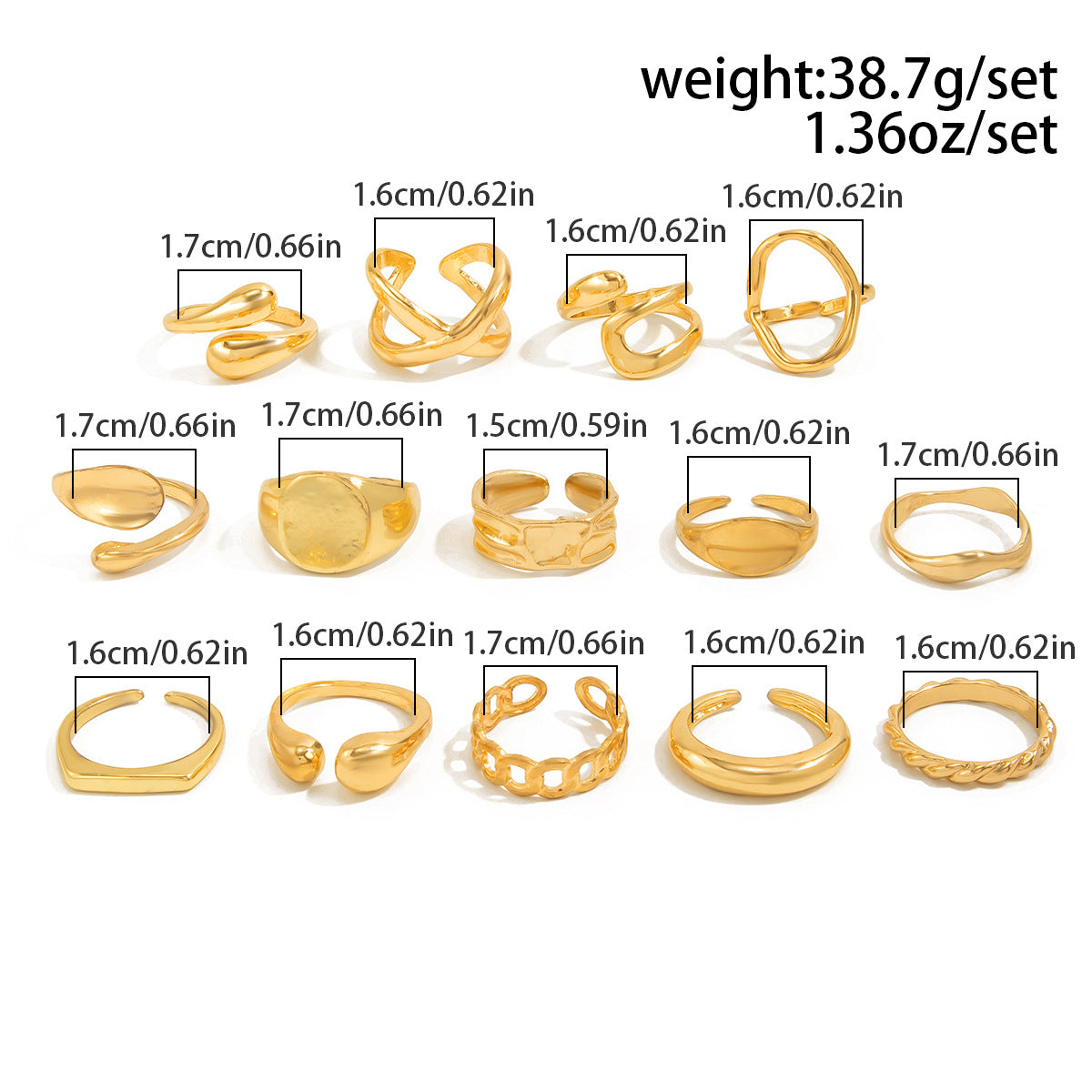 Planderful Vienna Verve Geometric Ring With Liquid Joint Design For Women Modern Minimal Metal Jewelry