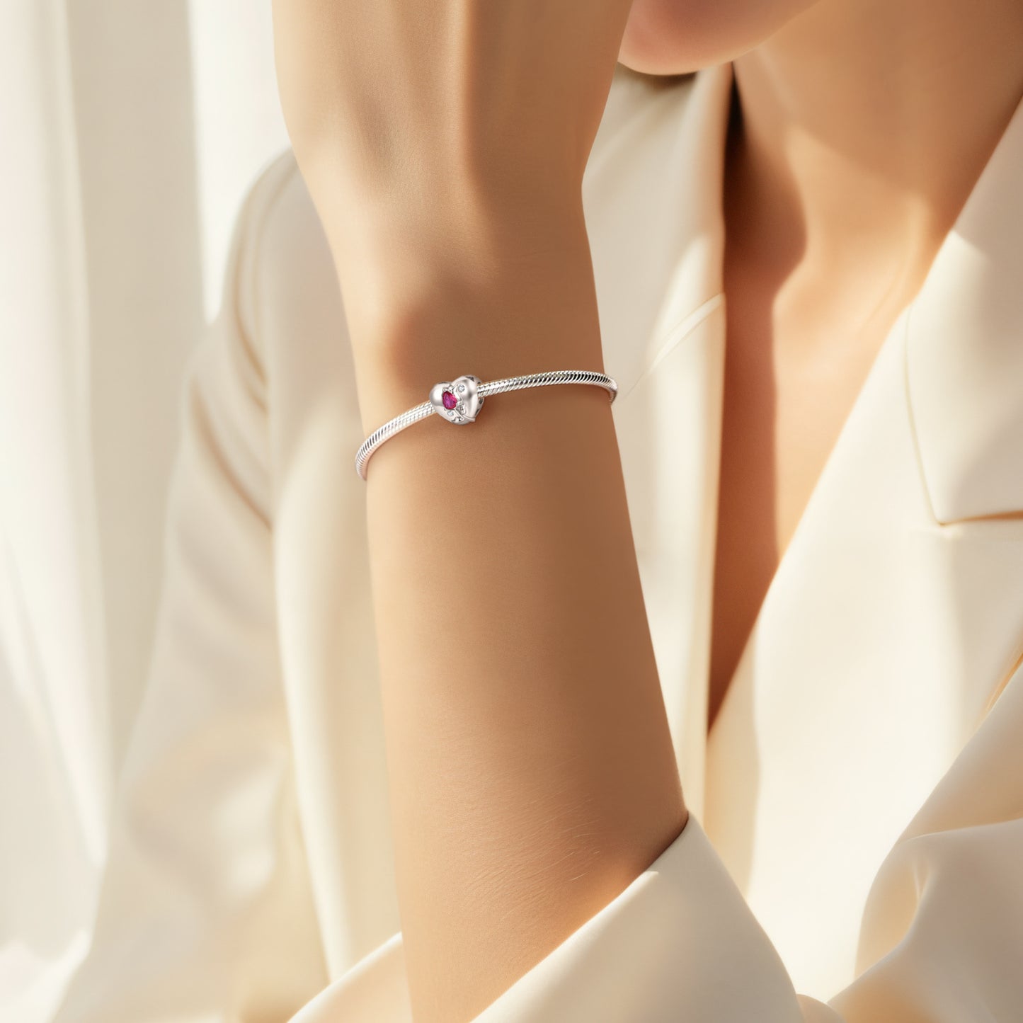 Planderful Everyday Genie Bracelet – Simple Rose Hollow Beads 925 Sterling Silver Inlaid Zircon Love Beads Jewelry Accessories