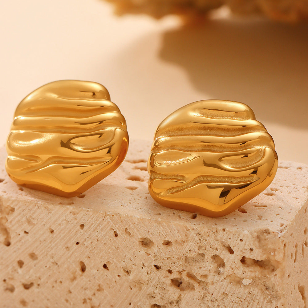 Planderful Gold Stud Earrings For Women Personalized Chic