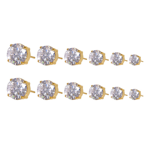 Planderful Super Flash 5A Zircon Stud Earrings For Women